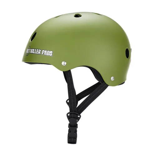 187 Skateboard Helmet Pro Skate w/ Sweatsaver Liner Army Green Size M