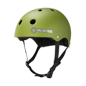 187 Skateboard Helmet Pro Skate w/ Sweatsaver Liner Army Green Size M