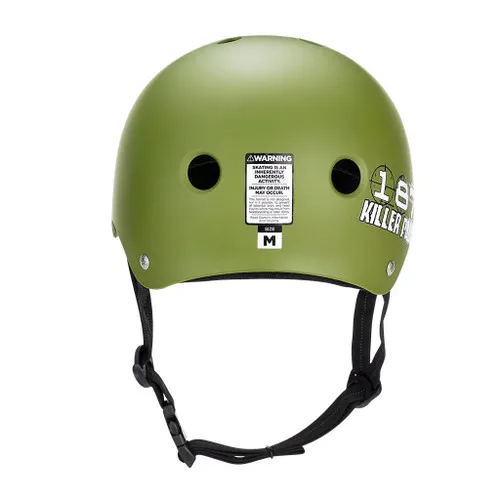 187 Skateboard Helmet Pro Skate w/ Sweatsaver Liner Army Green Size M