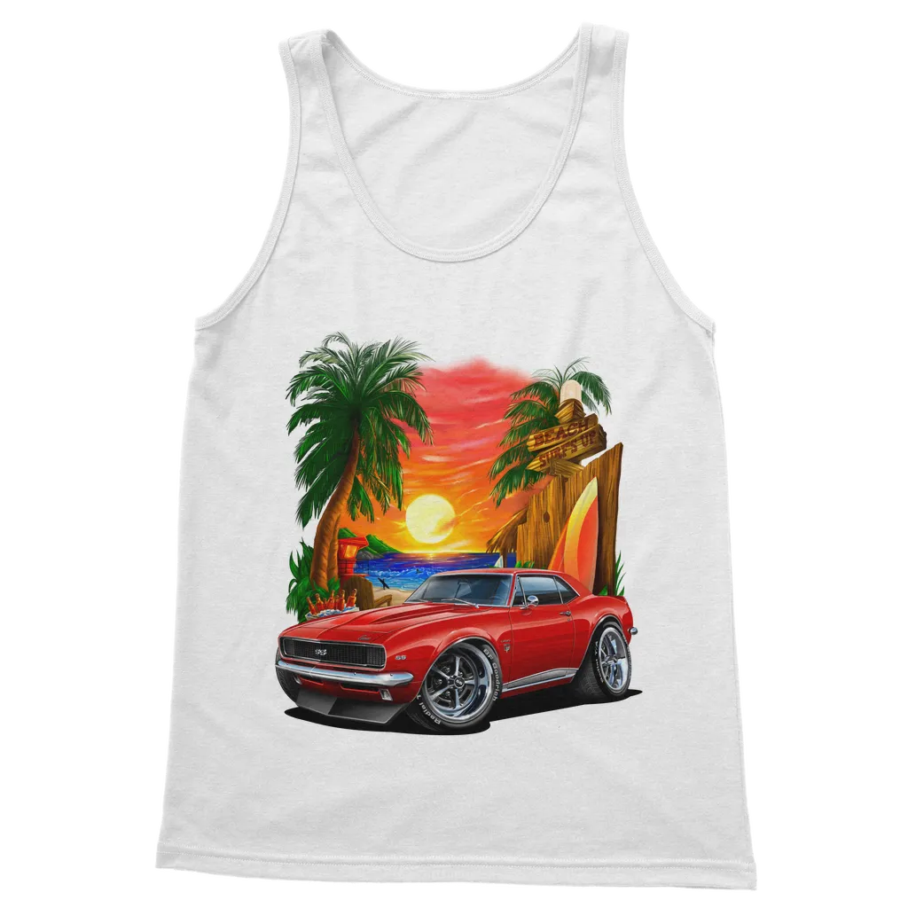 1967 Camaro SS Margaritaville Beach Car Art Classic Adult Vest Top