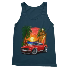 1967 Camaro SS Margaritaville Beach Car Art Classic Adult Vest Top