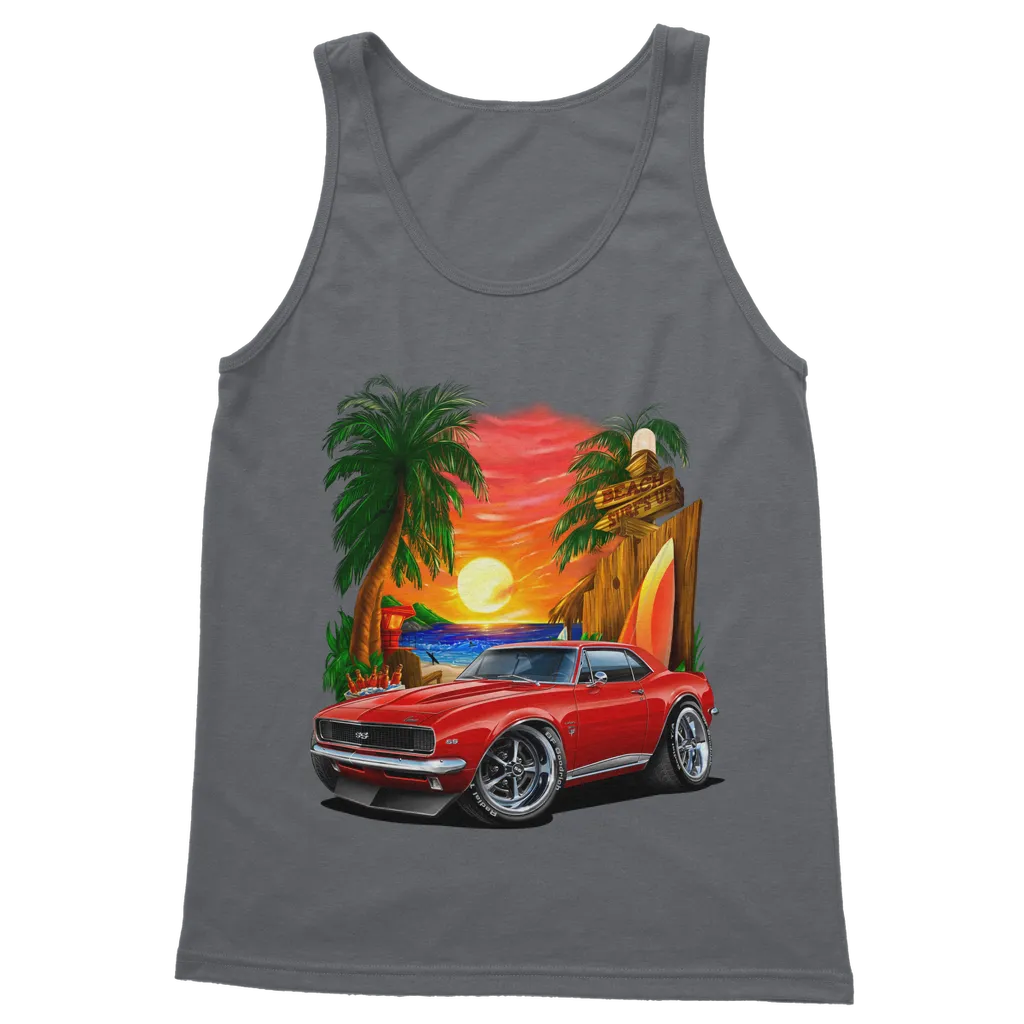 1967 Camaro SS Margaritaville Beach Car Art Classic Adult Vest Top