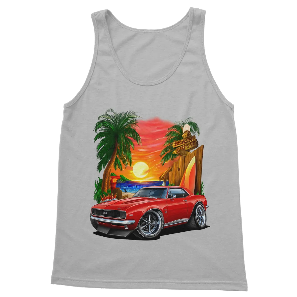 1967 Camaro SS Margaritaville Beach Car Art Classic Adult Vest Top