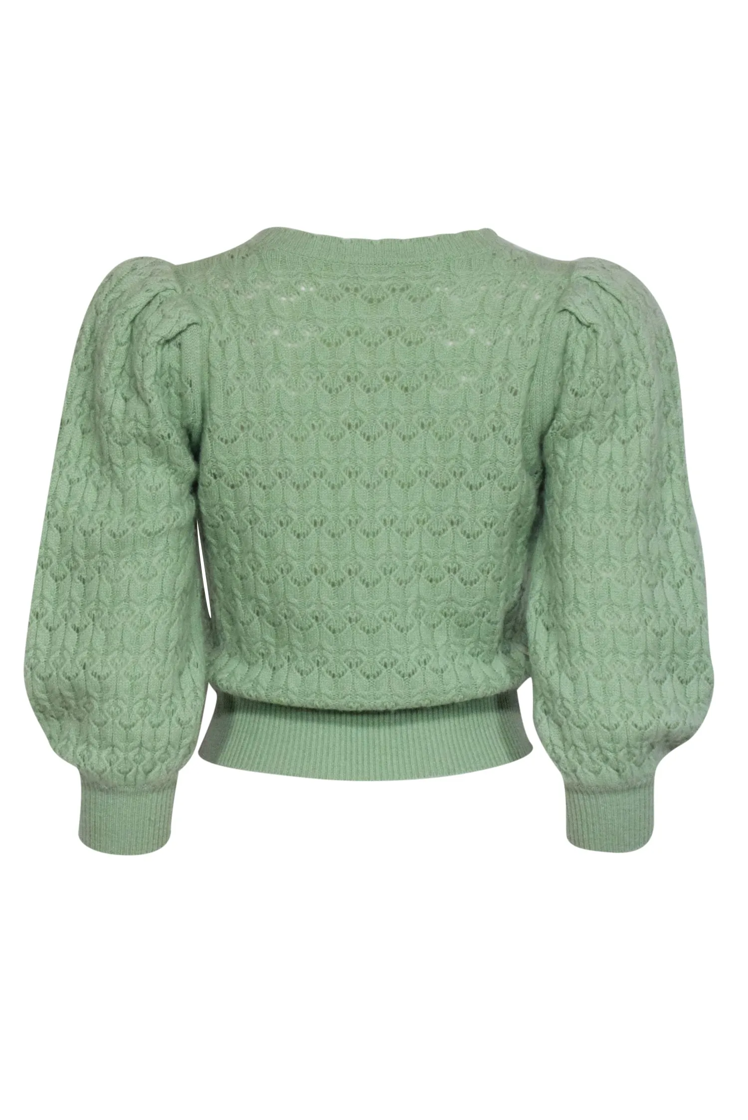 Alice & Olivia - Light Green Cashmere Blend Knit Sweater Sz XS