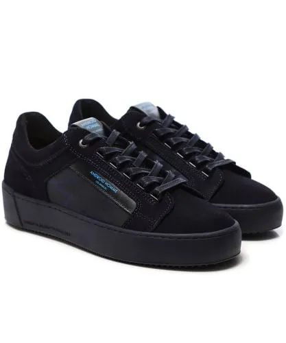 Android Homme Black Leather Camo Venice Trainers | Jules B