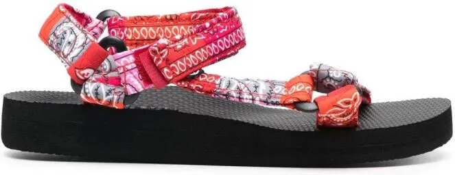 Arizona Love bandana-print sandals Red