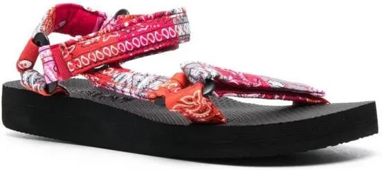 Arizona Love bandana-print sandals Red