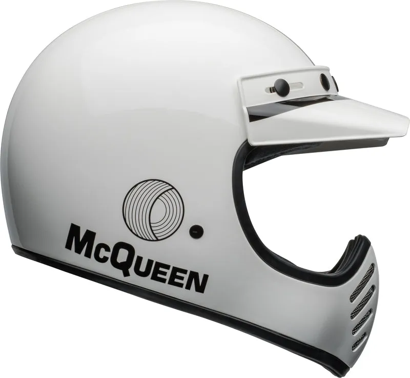 Bell Moto-3 Helmet - Steve McQueen Gloss White/Black