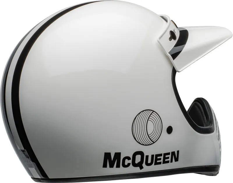 Bell Moto-3 Helmet - Steve McQueen Gloss White/Black