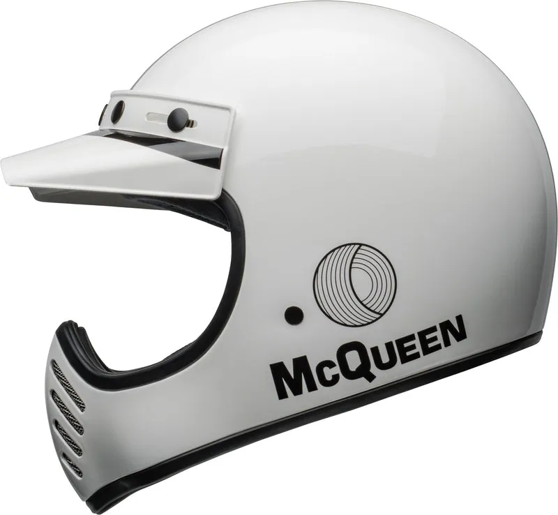 Bell Moto-3 Helmet - Steve McQueen Gloss White/Black