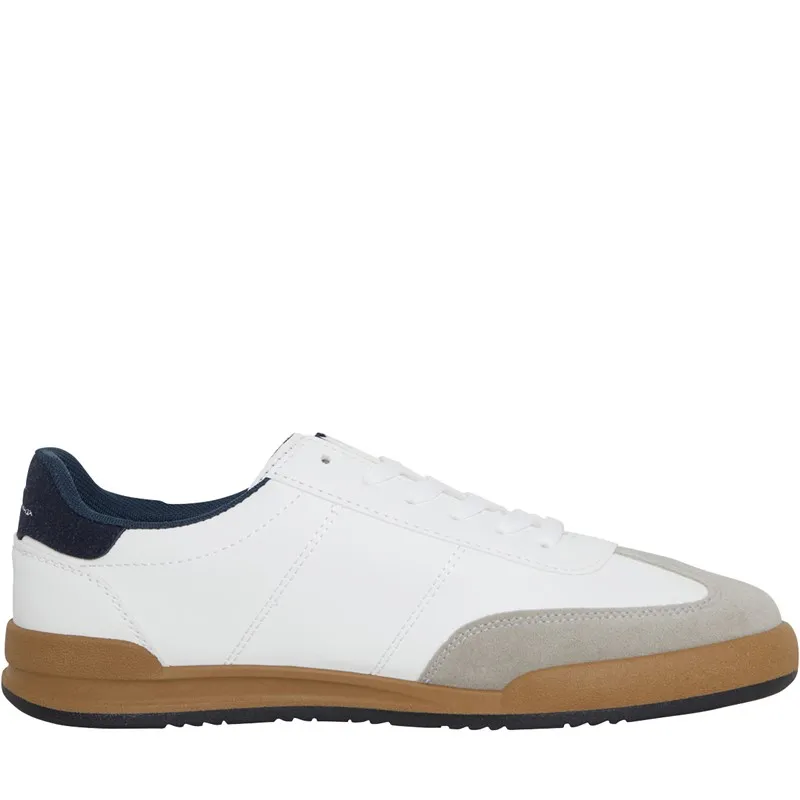 Ben Sherman Mens Sokka Target Design Trainers White/Navy/Red