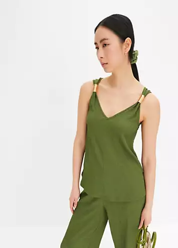 bonprix Crushed Jersey Sleeveless Top | Grattan