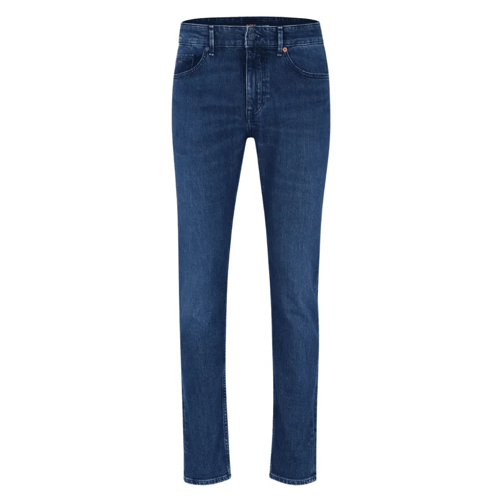 BOSS SLIM FIT BLUE JEANS IN COMFORT STRETCH DENIM | Menswear Online