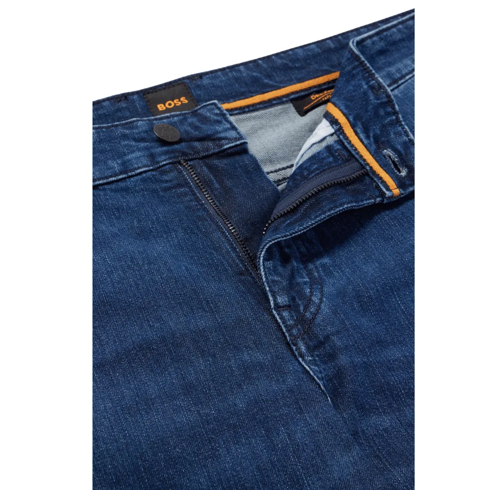 BOSS SLIM FIT BLUE JEANS IN COMFORT STRETCH DENIM | Menswear Online