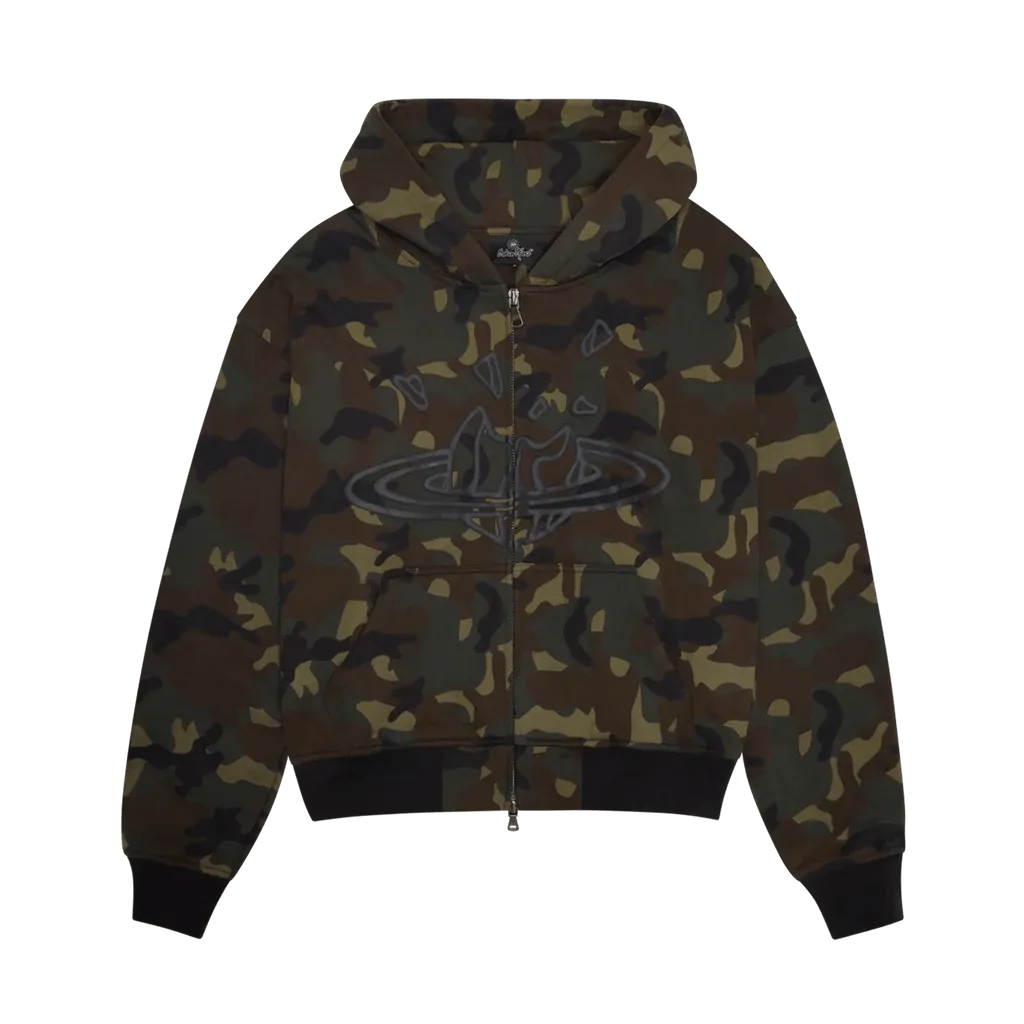 Broken Planet Market Camo Planet Zip Up Hoodie