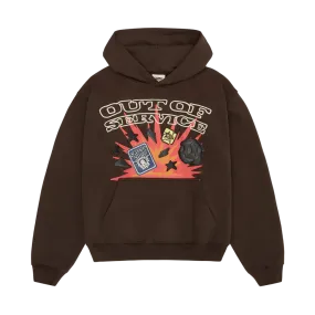 Broken Planet Market Out of Service Hoodie 'Mocha Brown'