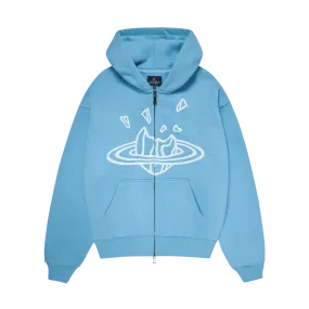 Broken Planet Market Zip Up Hoodie 'Light Blue'