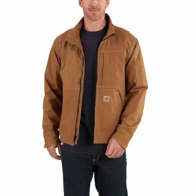 Carhartt, Jacket, 102179, FR Full Swing, Quick Duck 8.8oz, Brown, Navy, - FireProtectionOutfitters