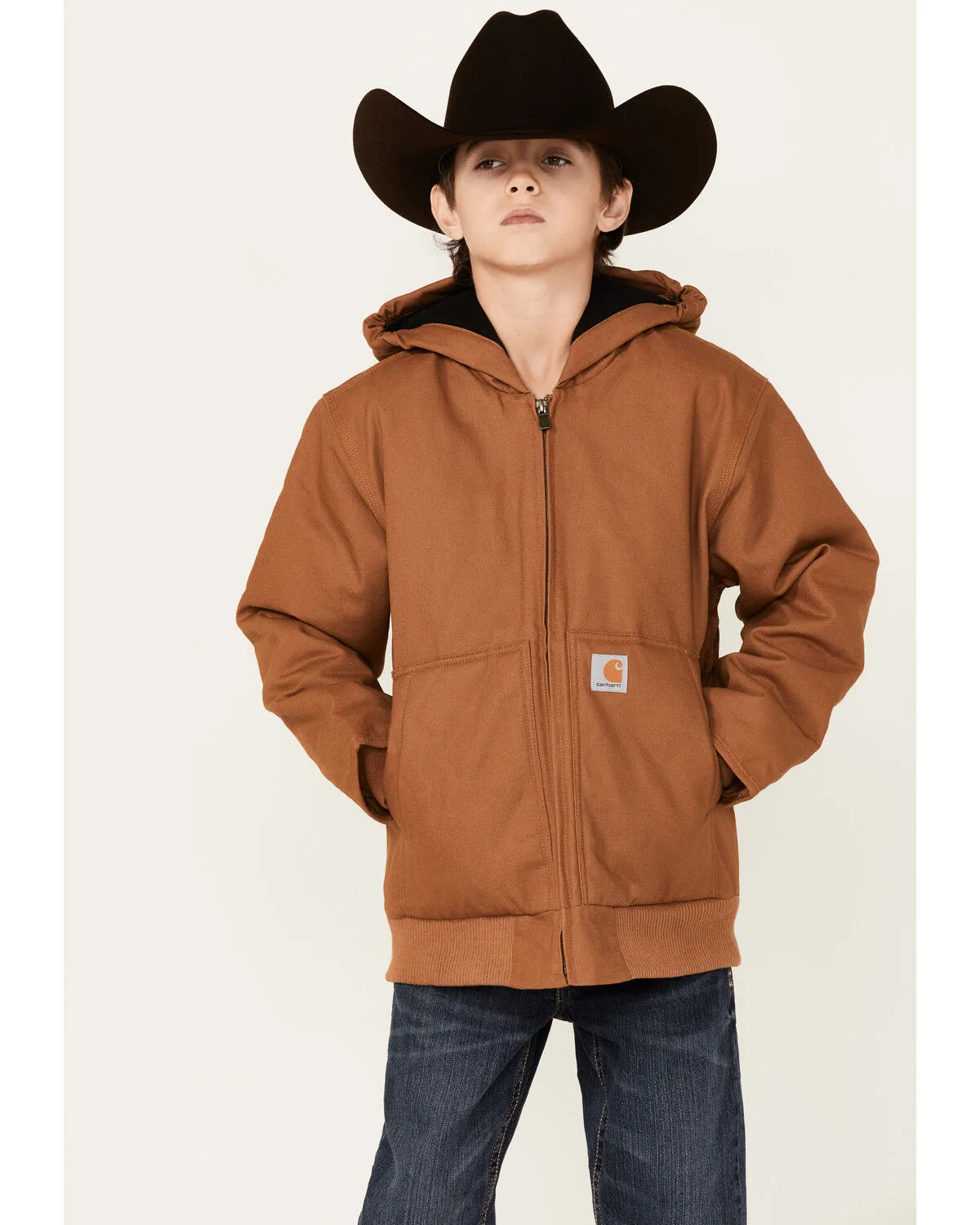 Carhartt Little Boys' Hooded Flannel Quilt Lined Jacket