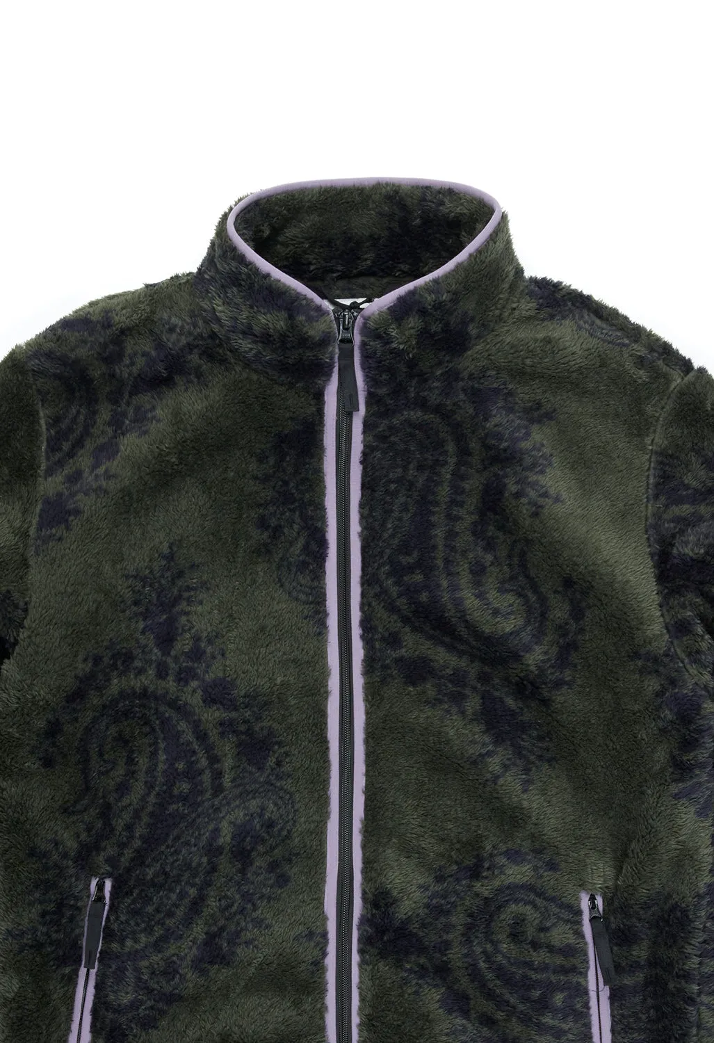 Carhartt WIP Men's Jebson Sweat Jacket - Paisley Big Print / Plant / Glassy Purple