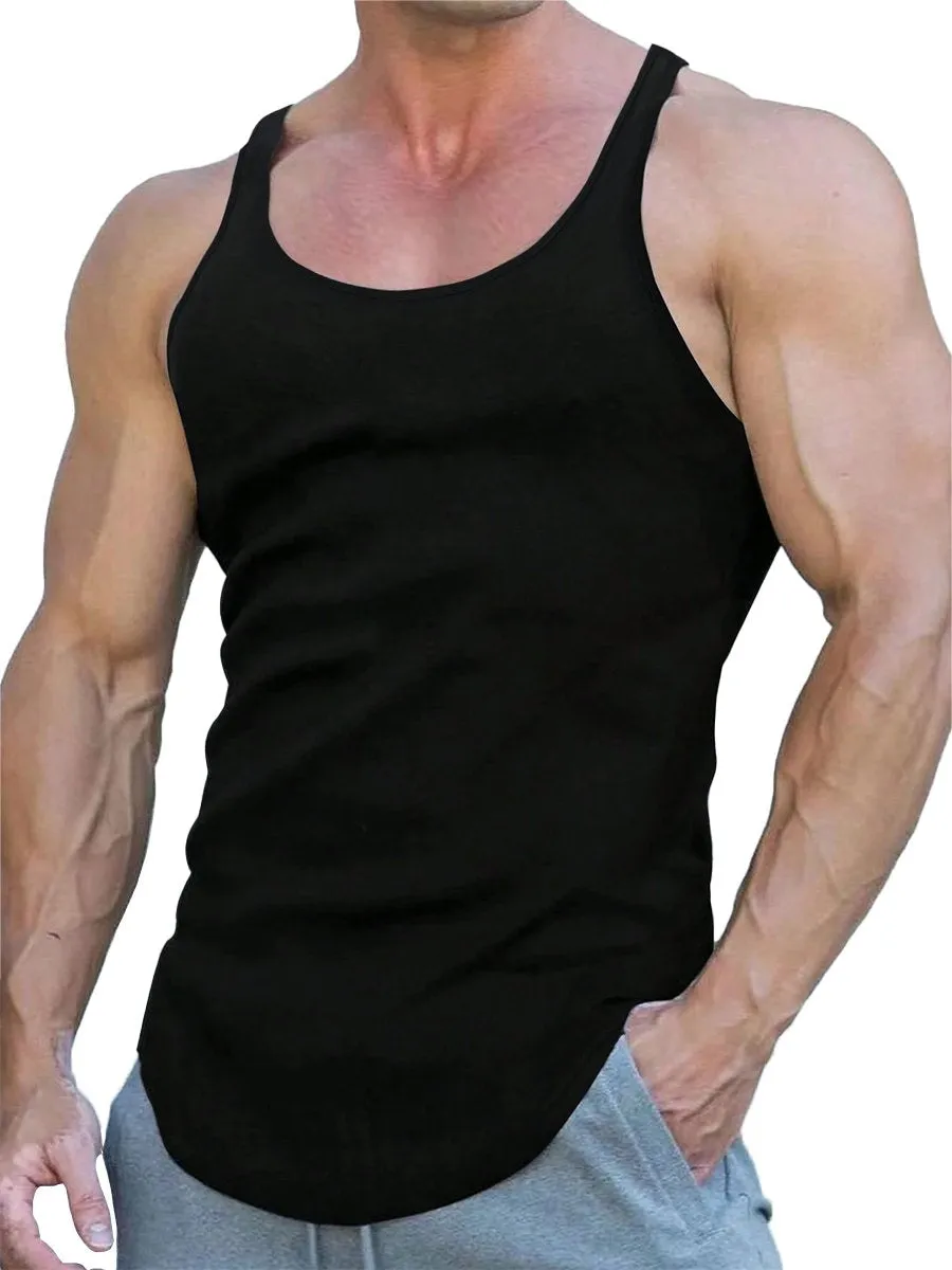 Casual Solid Color Sports Sleeveless Tank Top