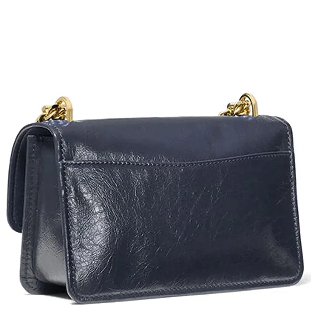 Claire Large Crackled Leather Convertible Shoulder Bag