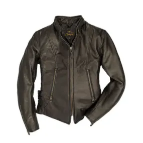 Cockpit USA  Women's Cafe Racer Motocross Jacket Black USA Made