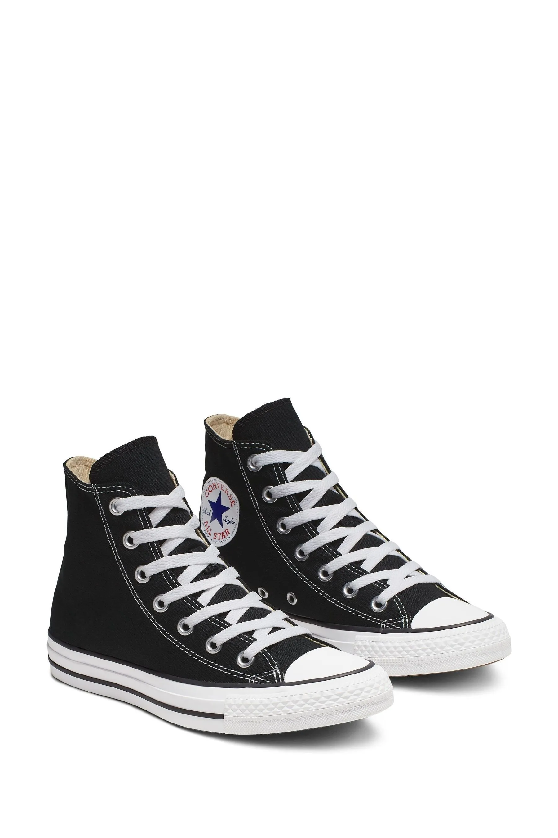 Converse Black/White Wide Fit Chuck Taylor All Star High Trainers