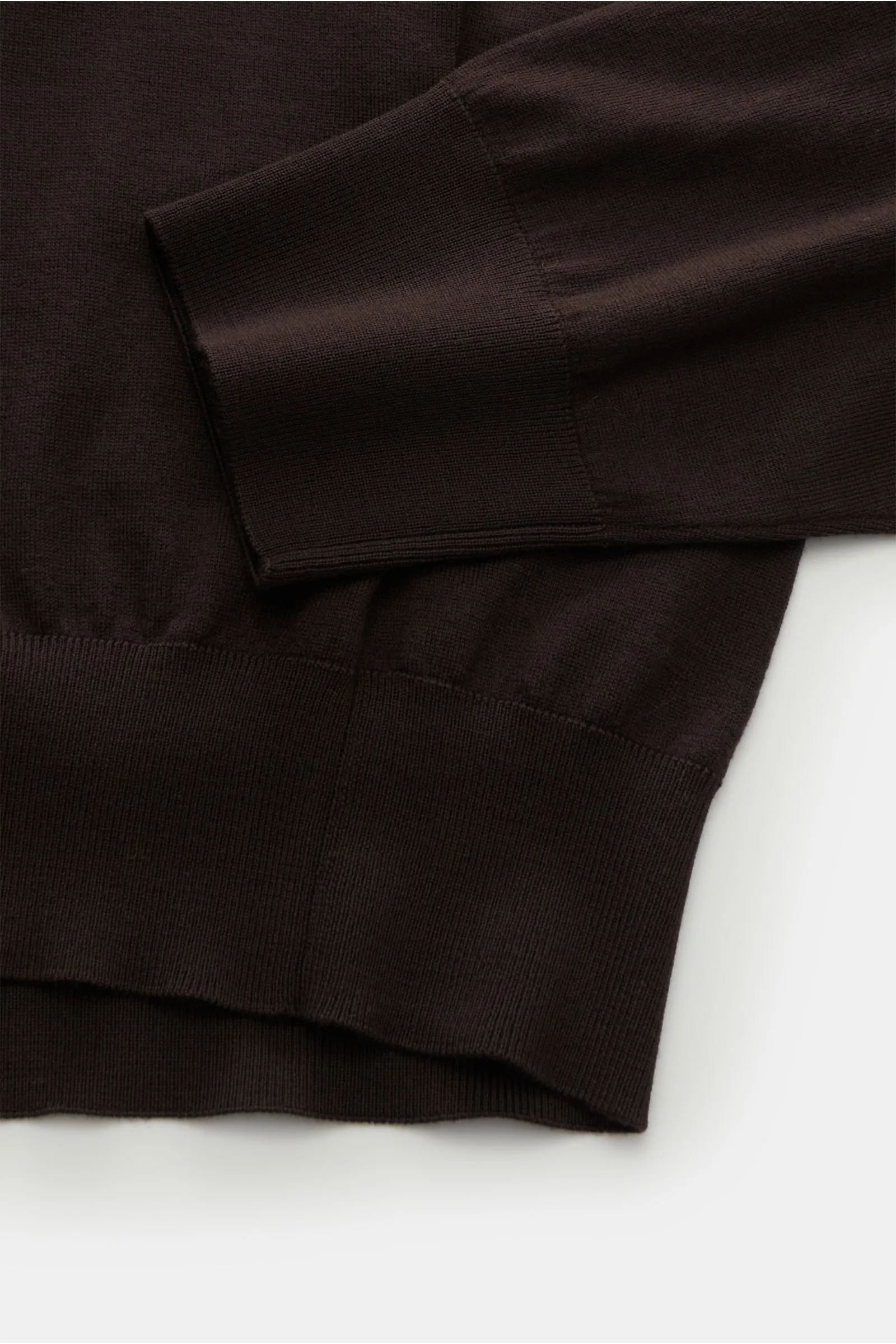 CRUCIANI knit polo dark brown