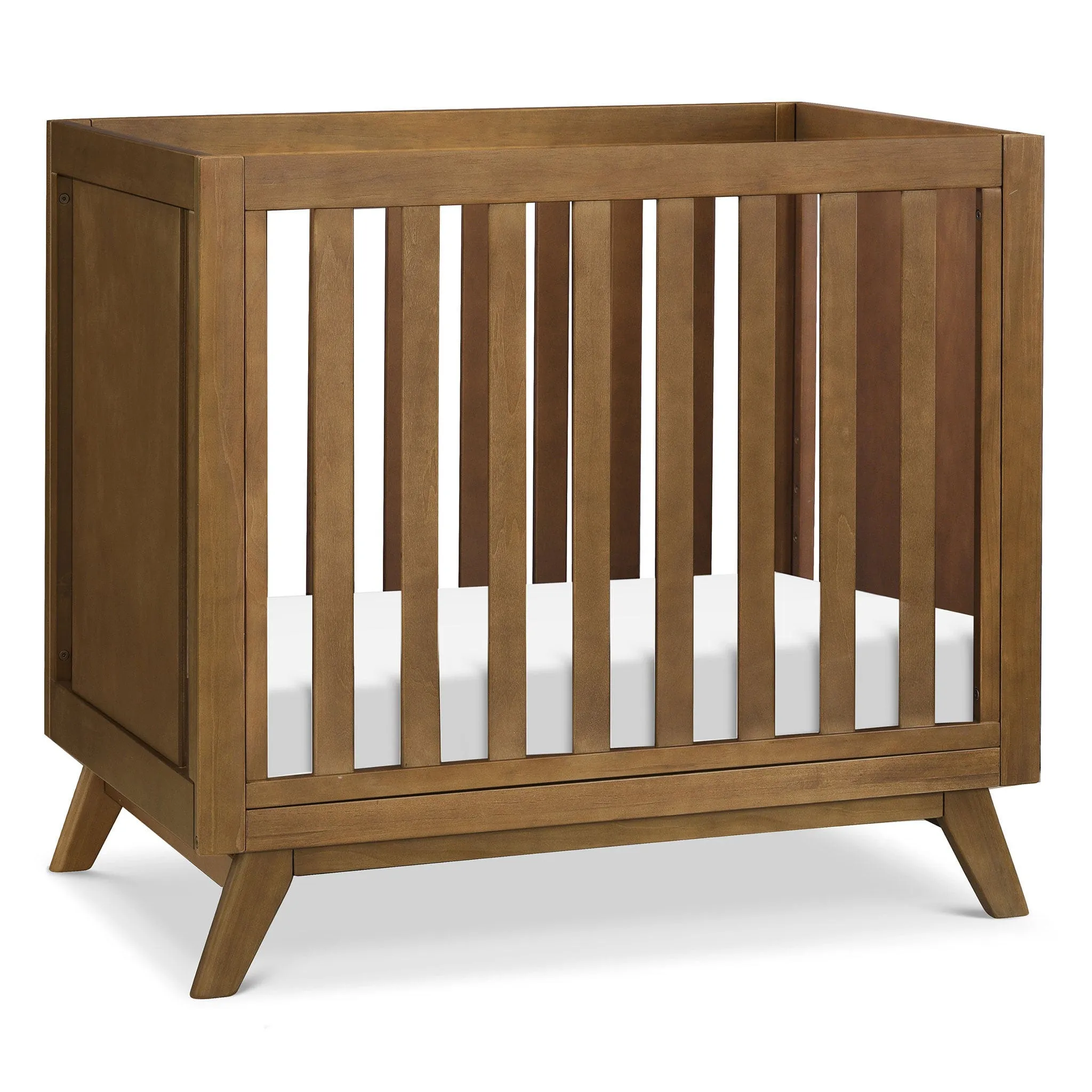 DaVinci Otto 3-in-1 Convertible Mini Crib with 4" Mattress - Walnut  - Clement