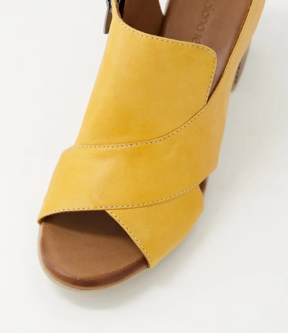 DIANA FERRARI Wondir Yellow Leather Sandals