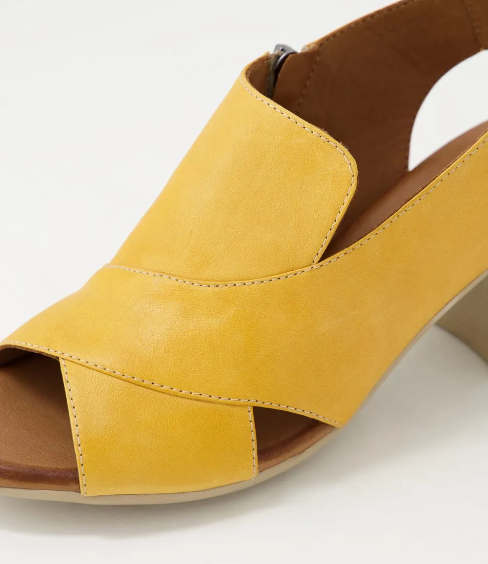 DIANA FERRARI Wondir Yellow Leather Sandals