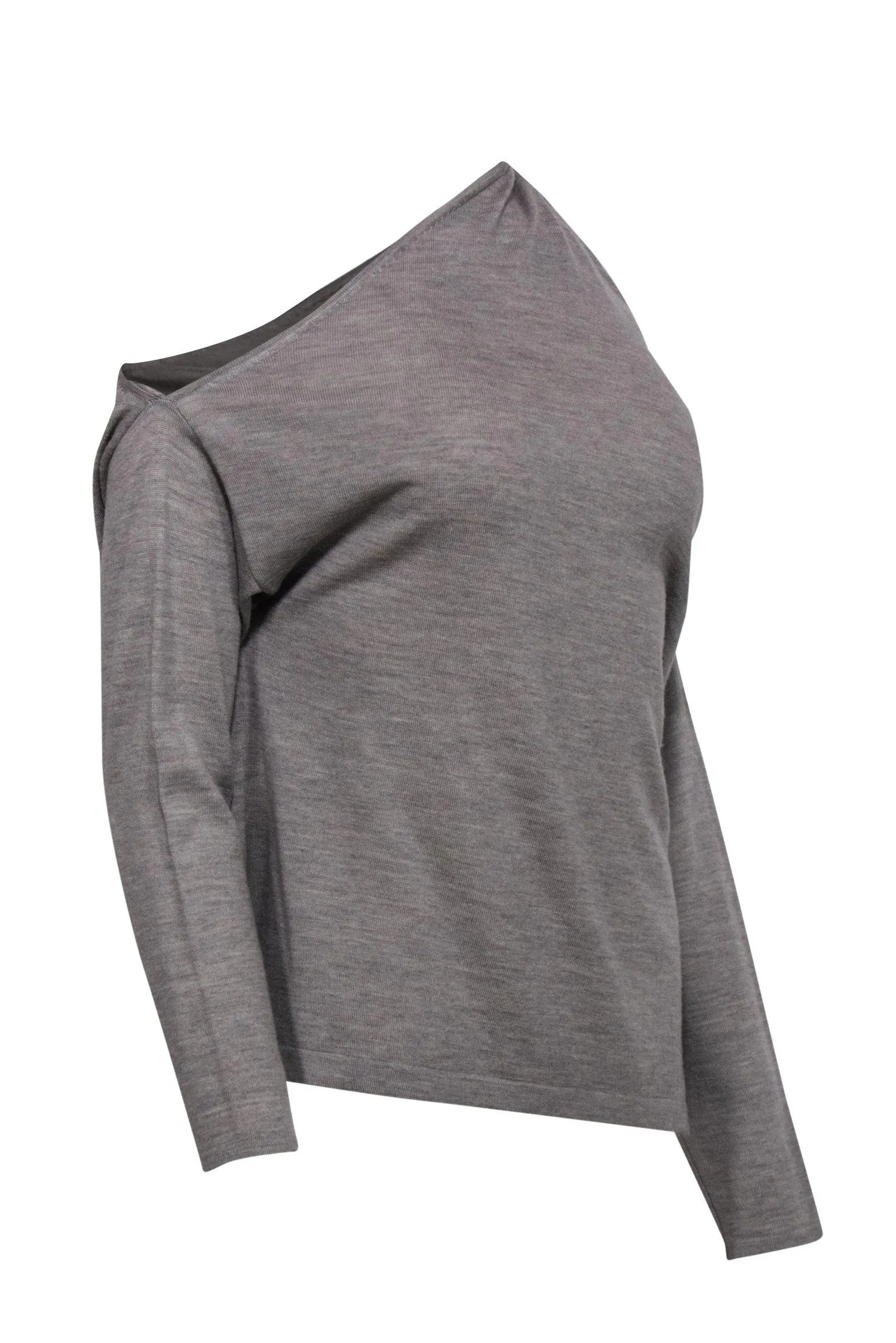 Dion Lee - Gray Wool One-Shoulder Sweater Sz 2