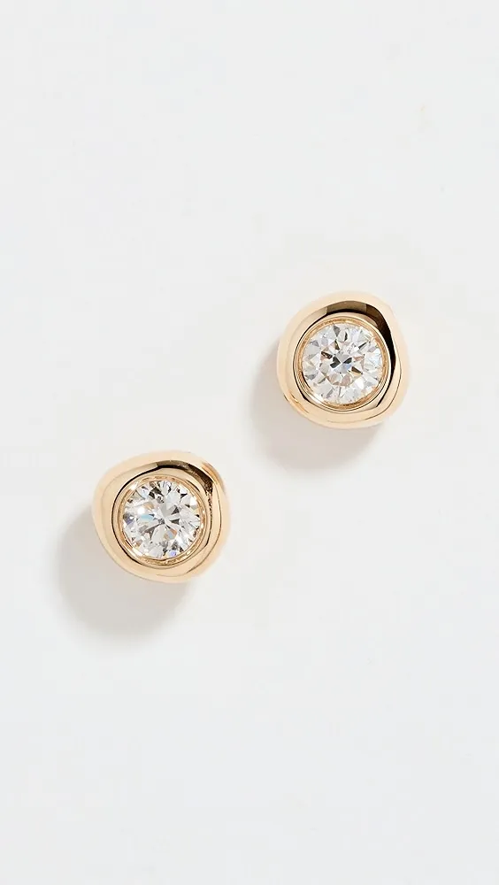 EF Collection   Diamond Pillow Stud Earrings 