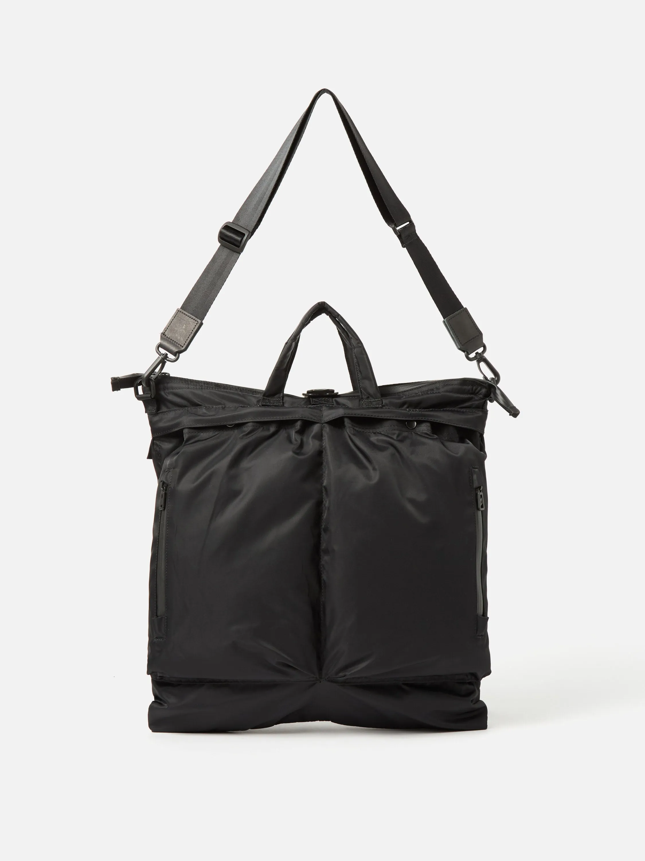 F/CE. 3-Way Helmet Bag in Black Recycled Twill