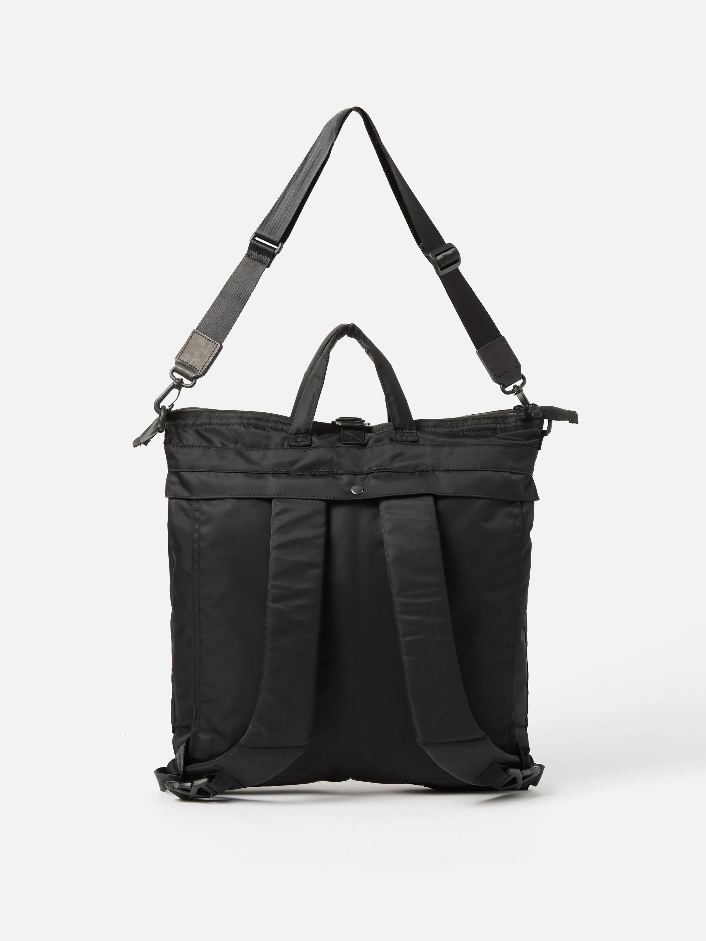 F/CE. 3-Way Helmet Bag in Black Recycled Twill