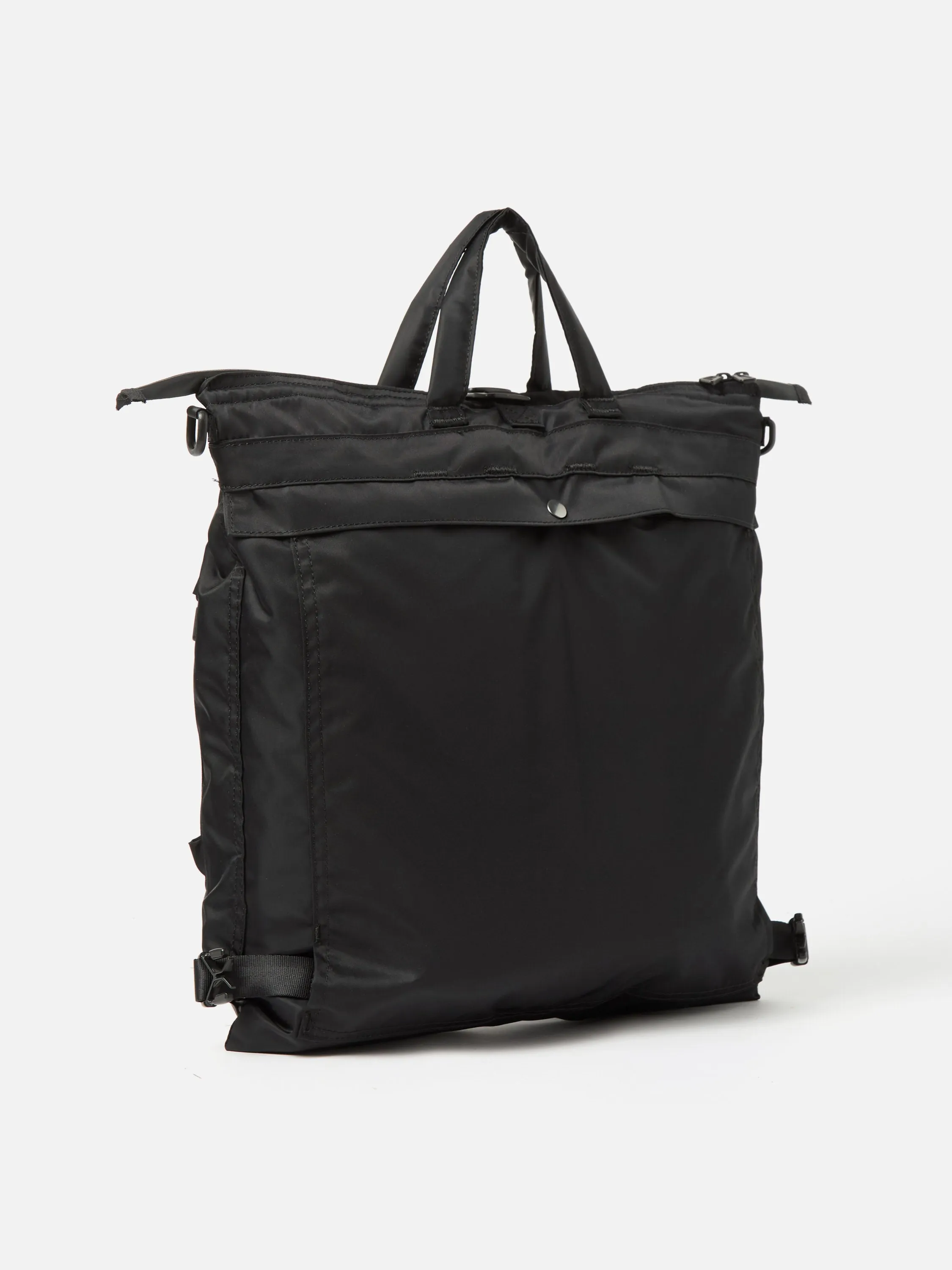 F/CE. 3-Way Helmet Bag in Black Recycled Twill