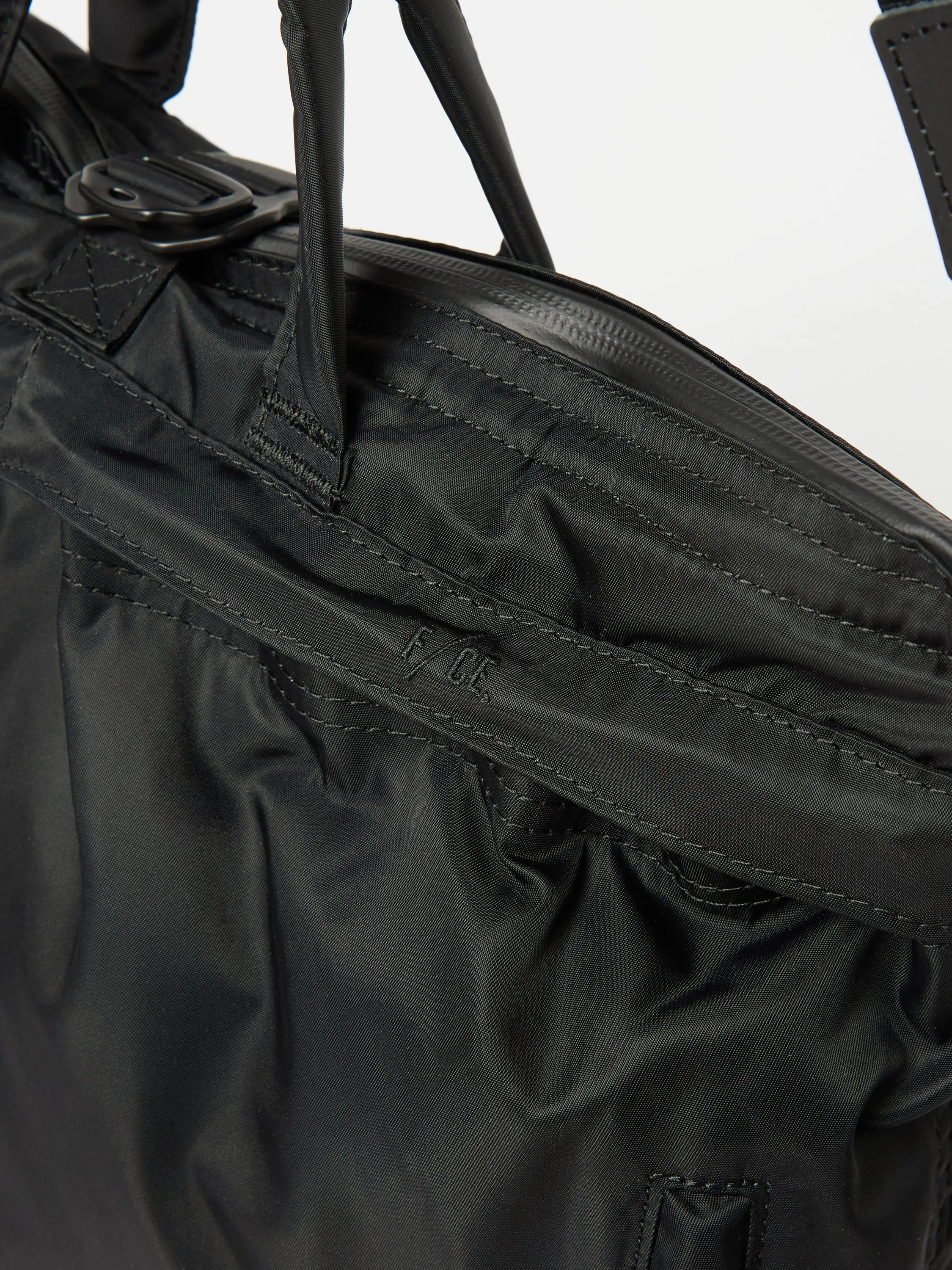 F/CE. 3-Way Helmet Bag in Black Recycled Twill