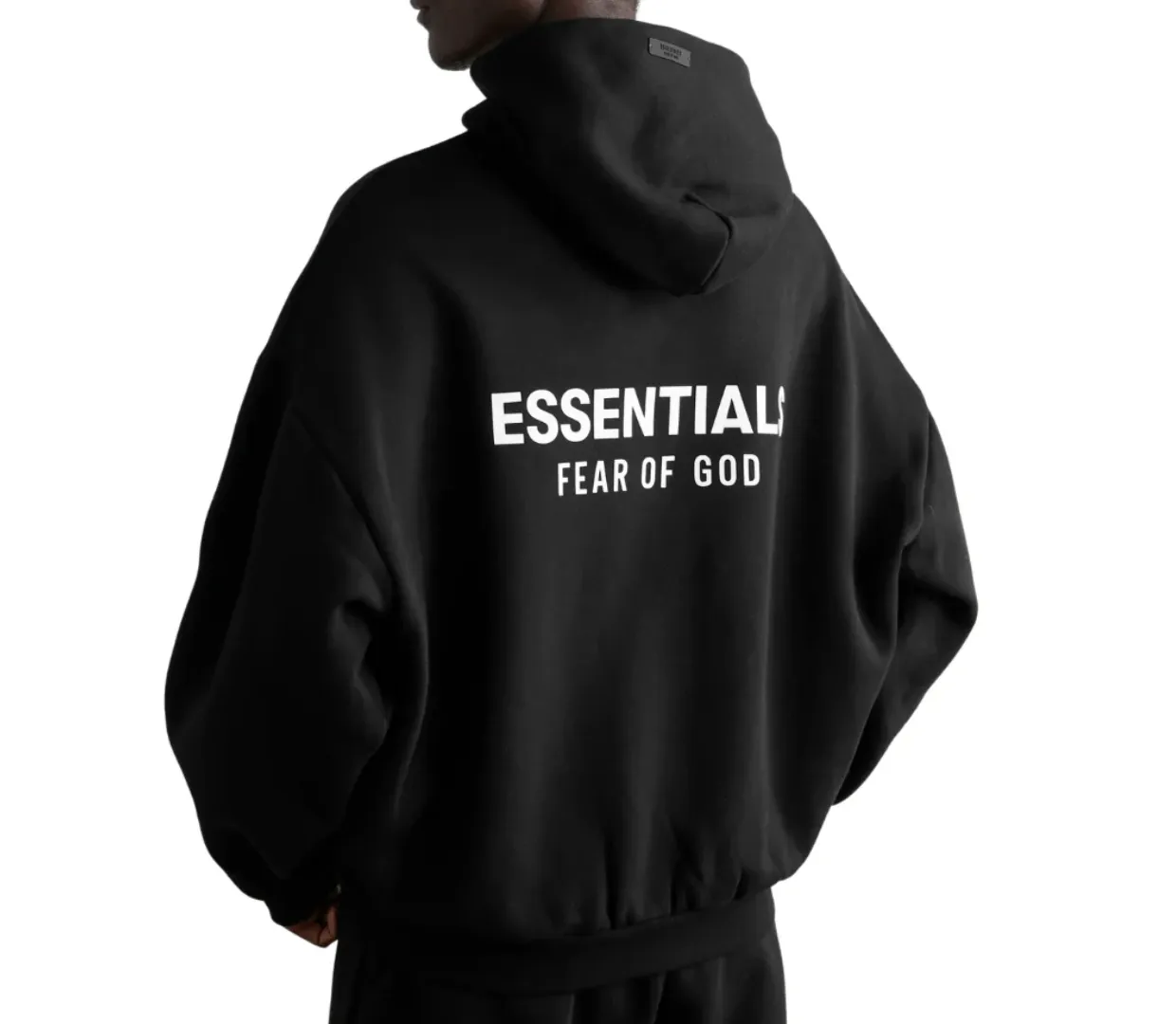 Fear Of God Essentials Black Hoodie FW24