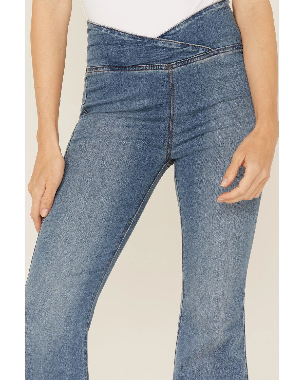 Free People Women's Venice Beach Medium Wash Flare Jeans