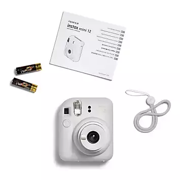 Fujifilm Instax Mini 12 Instant Camera with 20 Shot Film Pack - Clay White | Kaleidoscope