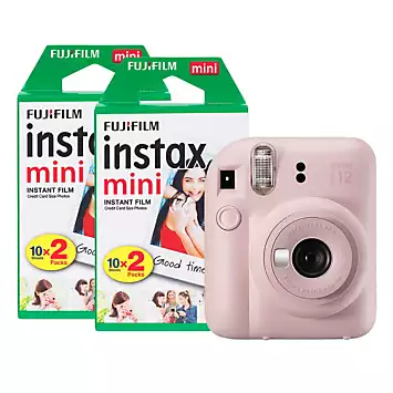 Fujifilm Instax Mini 12 Instant Camera with 40 Shot Film Pack - Blossom Pink | Kaleidoscope