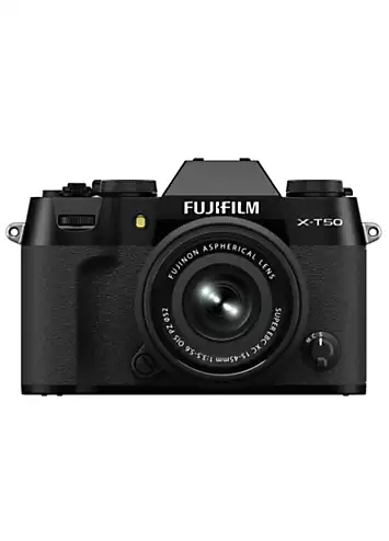 Fujifilm X-T50 Mirrorless Digital Camera XC15-45mm PZ Lens Kit - Black | Kaleidoscope