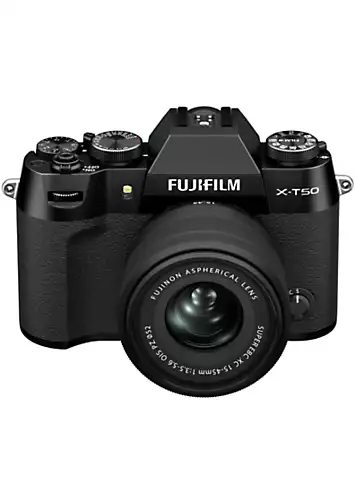 Fujifilm X-T50 Mirrorless Digital Camera XC15-45mm PZ Lens Kit - Black | Kaleidoscope