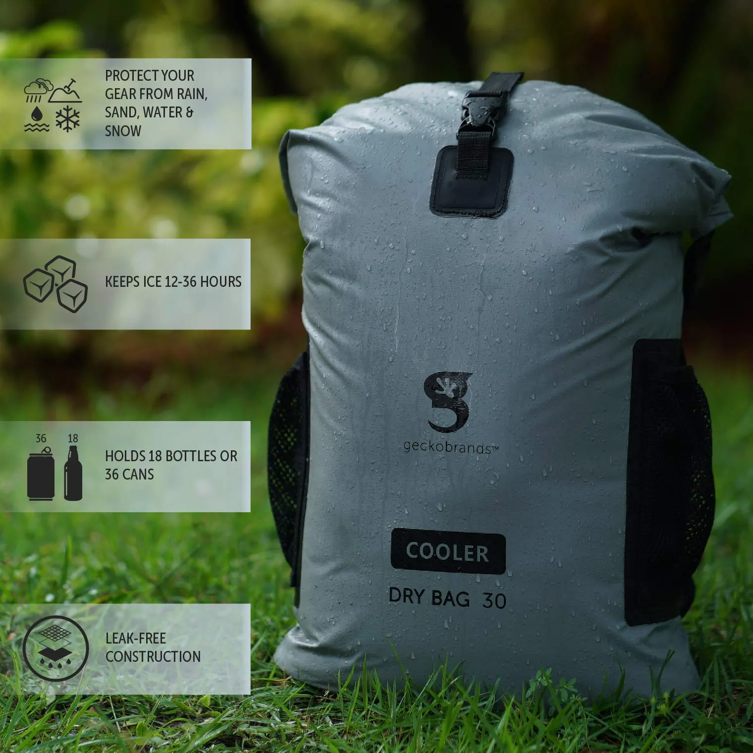 Geckobrands Backpack Dry Bag Cooler  