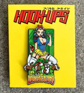 Hook Ups Skateboards Lapel Pin Snow White