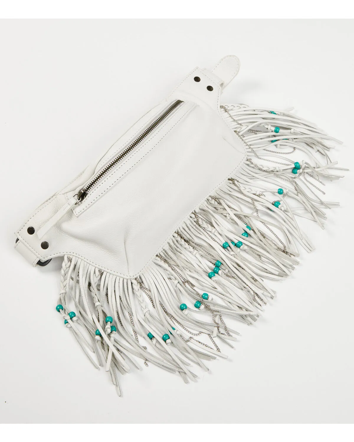 Idyllwind Women's White Jennings Beaded Fringe Crossbody Bag