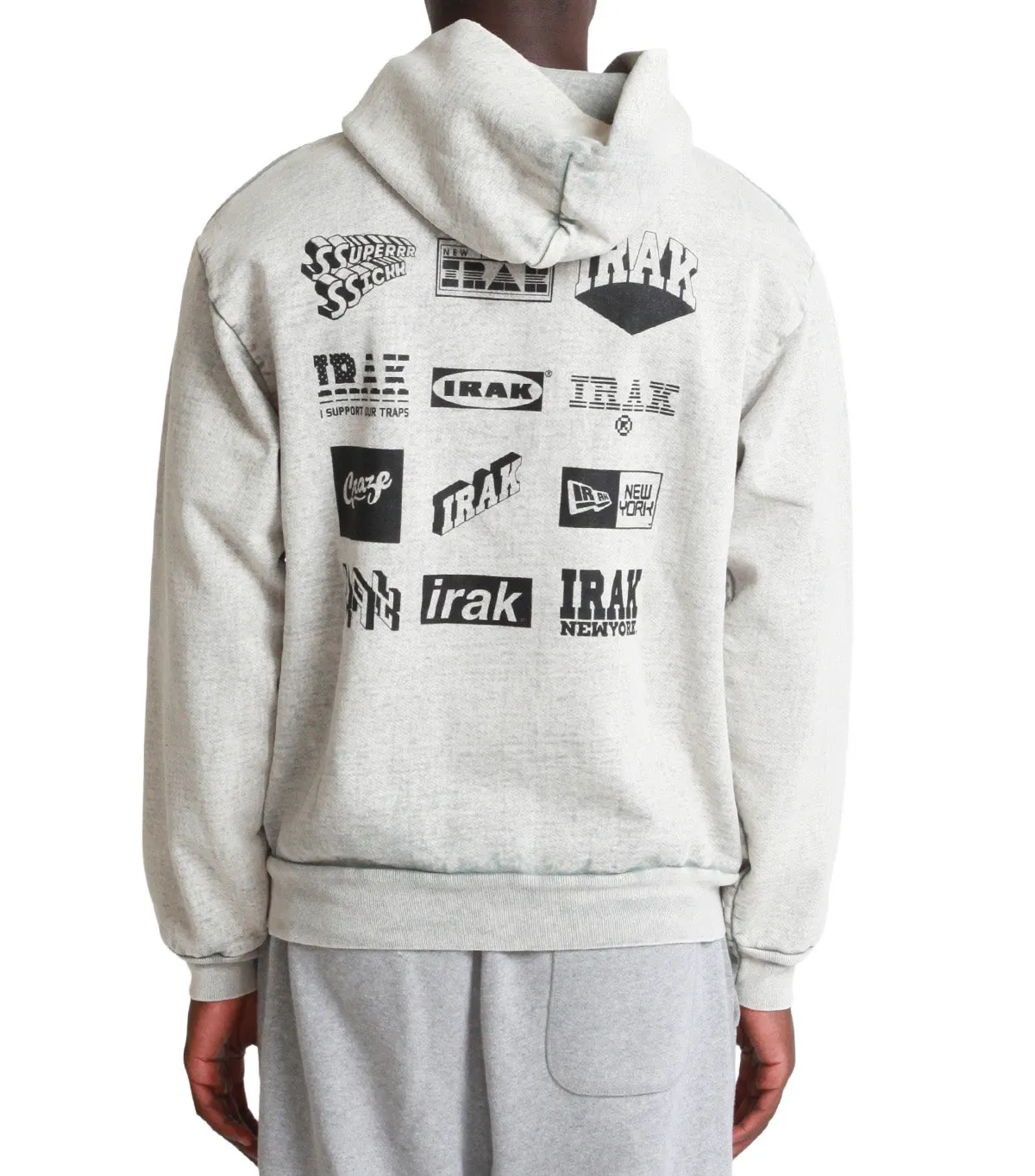 IRAK Logo Hoodie Grey