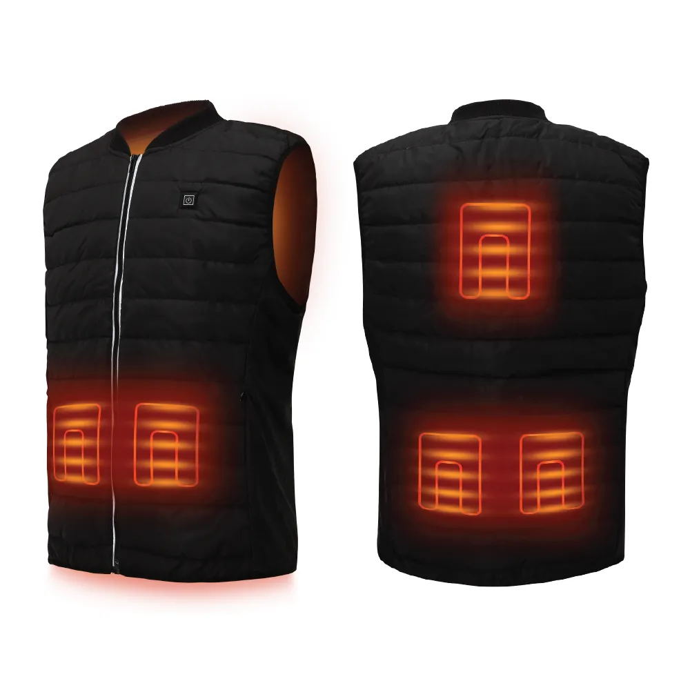 Jackoli Heated Vest - Black (Unisex) with 10k Battery