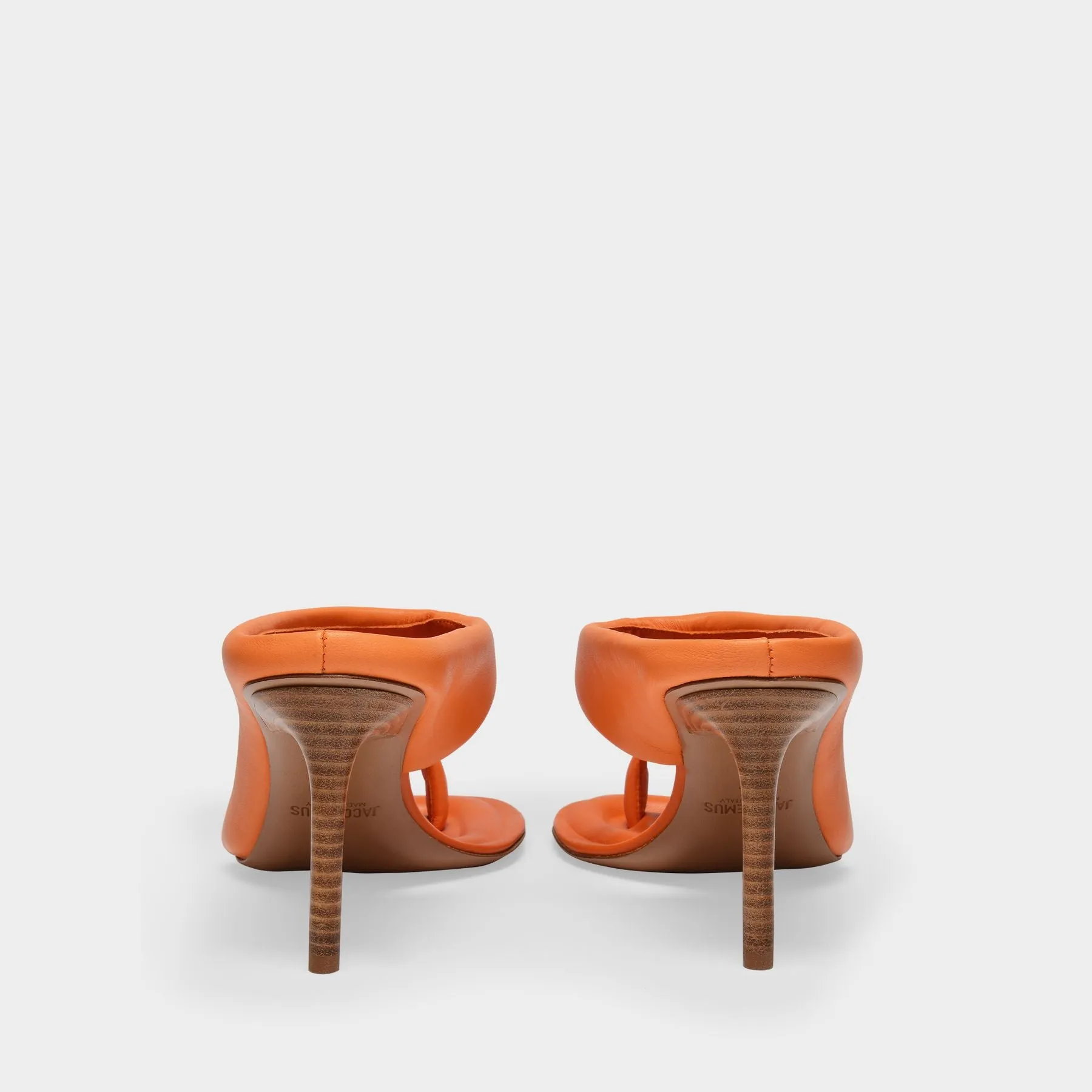 Jacquemus  Les Mules Limone in Orange Leather